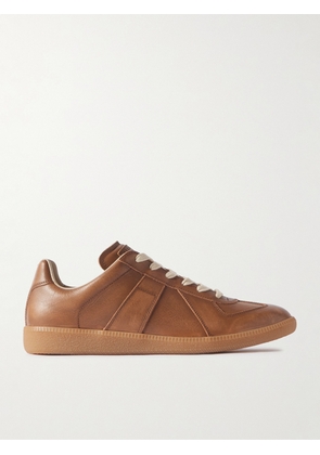 Maison Margiela - Replica Burnished-Leather Sneakers - Men - Brown - EU 40