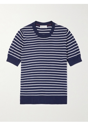 Brunello Cucinelli - Slim-Fit Striped Cotton T-Shirt - Men - Blue - IT 46