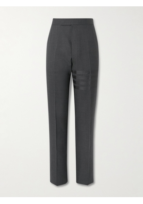 Thom Browne - Slim-Fit Straight-Leg Pleated Wool Trousers - Men - Gray - 1