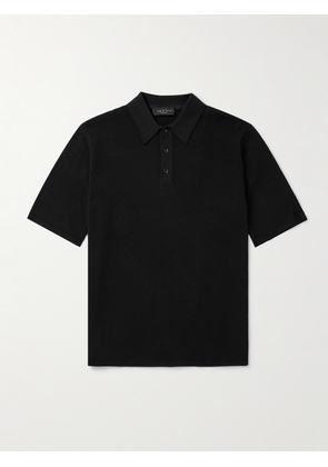 Rag & Bone - Harvey Cotton-Blend Polo Shirt - Men - Black - XS