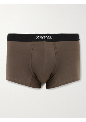 Zegna - Stretch-Cotton Boxer Briefs - Men - Brown - S