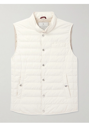 Brunello Cucinelli - Quilted Shell Down Gilet - Men - White - XS
