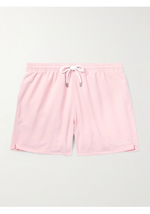 Ralph Lauren Purple Label - Straight-Leg Mid-Length Logo-Embroidered Swim Shorts - Men - Pink - S