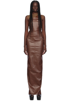 Rick Owens Brown Porterville Bustier Gown