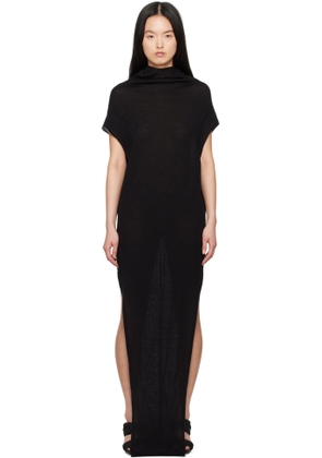 Rick Owens Black Hollywood SL Crater Maxi Dress