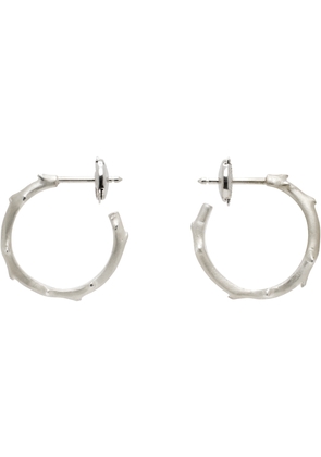 Bernard James White Gold FLORA Spina Midi Earrings