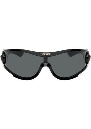 Versace Black Medusa Medallion Shield Sunglasses