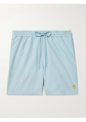 Carhartt WIP - Chase Straight-Leg Mid-Length Logo-Embroidered Swim Shorts - Men - Blue - XS