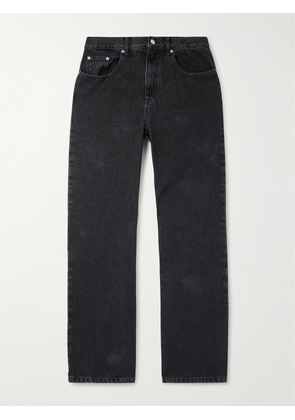 SECOND / LAYER - Valluco Straight-Leg Stone-Washed Jeans - Men - Black - IT 44