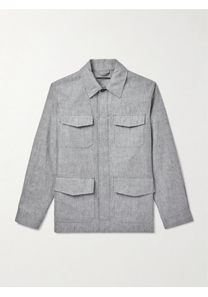 Dunhill - Linen Field Jacket - Men - Gray - S