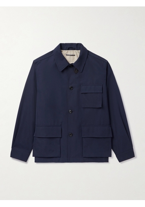 Dunhill - Twill Shirt Jacket - Men - Blue - S