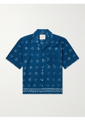 Kardo - Rohit Convertible-Collar Printed Cotton Shirt - Men - Blue - S