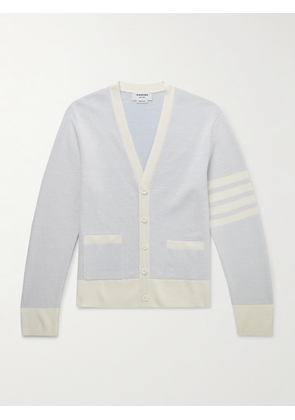 Thom Browne - Slim-Fit Striped Linen and Cotton-Blend Cardigan - Men - Blue - 1