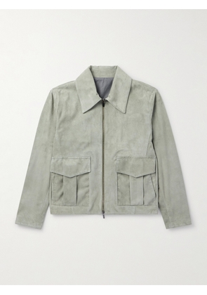 Stòffa - Suede Bomber Jacket - Men - Green - IT 46