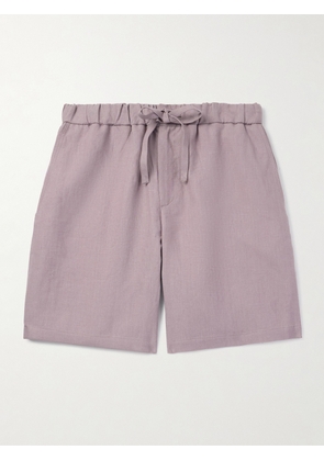 De Bonne Facture - Lounge Straight-Leg Linen Shorts - Men - Purple - IT 46