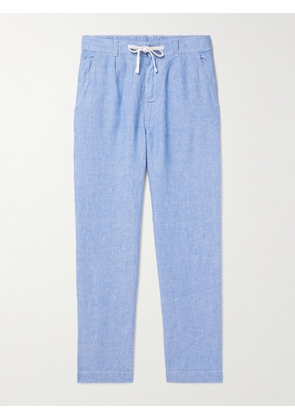 Polo Ralph Lauren - Straight-Leg Linen-Chambray Drawstring Trousers - Men - Blue - XS