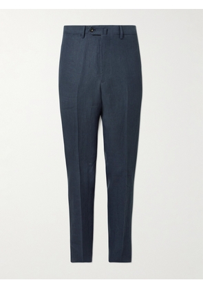 De Petrillo - Straight-Leg Linen Suit Trousers - Men - Blue - IT 46