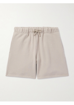 Stòffa - Straight-Leg Cotton-Terry Drawstring Shorts - Men - Brown - IT 46