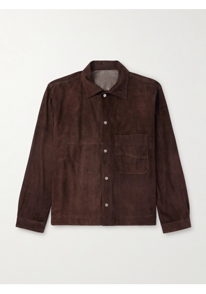 Stòffa - Wave Suede Overshirt - Men - Brown - IT 46