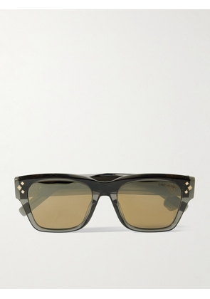 Dior Eyewear - CD Diamond S2I D-Frame Acetate and Silver-Tone Sunglasses - Men - Gray
