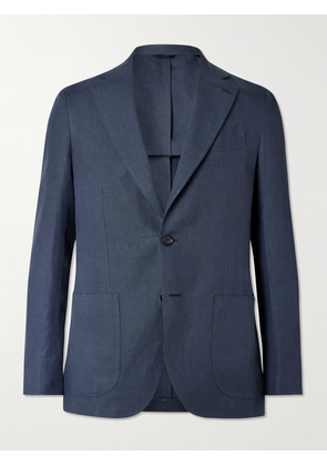 De Petrillo - Linen Suit Jacket - Men - Blue - IT 46