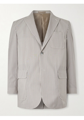 Beams Plus - 3B Striped Wool Blazer - Men - Gray - S