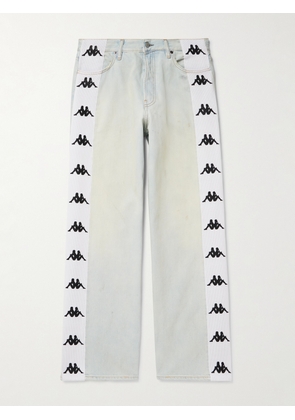 Acne Studios - Kappa Straight-Leg Webbing-Trimmed Jeans - Men - Blue - IT 42