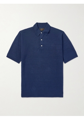 Beams Plus - Hemp Polo Shirt - Men - Blue - S