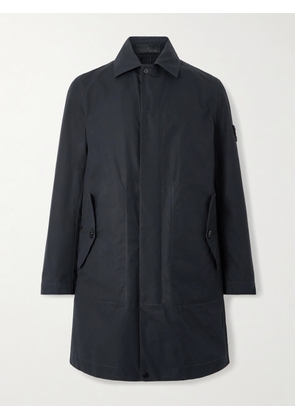 Stone Island - Ghost Logo-Appliquéd Organic Cotton-Canvas Trench Coat - Men - Black - S