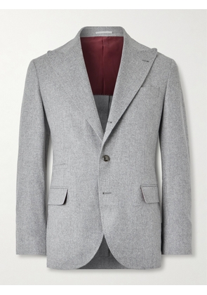 Brunello Cucinelli - Wool and Cashmere-Blend Suit Jacket - Men - Gray - IT 46