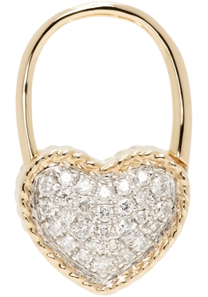 Yvonne Léon Gold Créole Cadenas Caur Earring