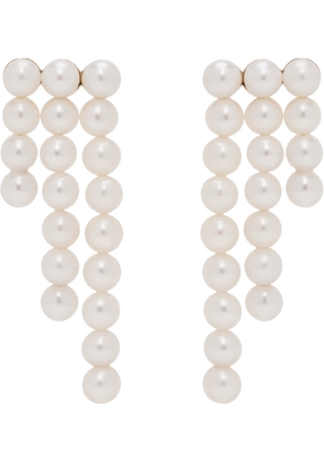 Sophie Bille Brahe White & Gold 'La Valse Trois Temps' Earrings
