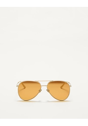 Valentino METAL AVIATOR FRAME unisex GOLD/AMBER 60