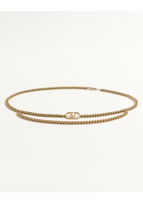 Valentino Garavani VLOGO SIGNATURE CHAIN BELT Woman ANTIQUE GOLD L