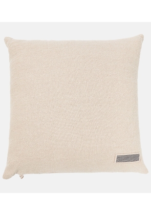 Brunello Cucinelli Bead-embellished linen cushion