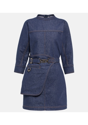 Fendi Belted denim minidress