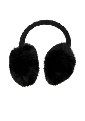 Goldbergh Fluffy Ear Warmer in Black - Black. Size all.