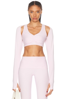 YEAR OF OURS Stretch Shrug in Plie Pink - Pink. Size M (also in ).