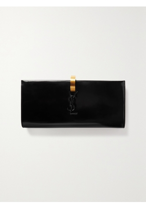 SAINT LAURENT - Daria Patent-leather Clutch - Black - One size
