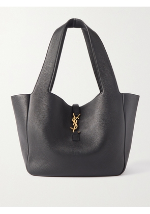 SAINT LAURENT - Le 5 À 7 Bea Textured-leather Tote - Black - One size