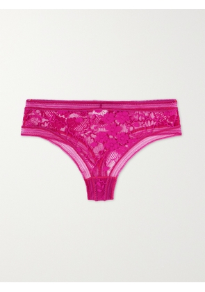 Eres - Pollen Tisane Picot-trimmed Stretch-lace Briefs - Pink - FR 36,FR 38,FR 40,FR 42,FR 44