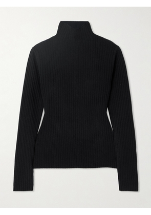 Arch4 - Ariana Ribbed Turtleneck Cashmere Sweater - Black - x small,small,medium,large,x large