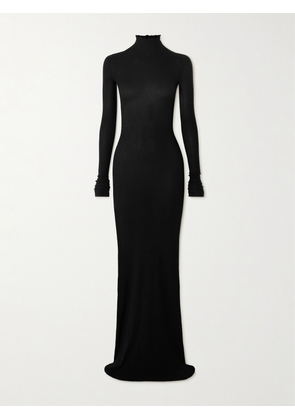 Balenciaga - Ribbed-knit Turtleneck Maxi Dress - Black - XS,S,M