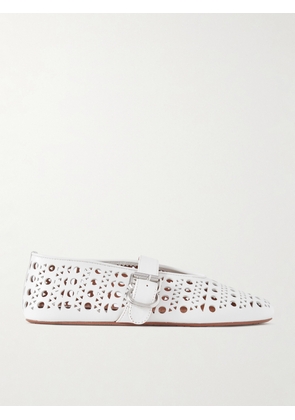 Alaïa - Perforated Leather Ballet Flats - White - IT35,IT35.5,IT36,IT36.5,IT37,IT37.5,IT38,IT38.5,IT39,IT39.5,IT40,IT40.5,IT41,IT42