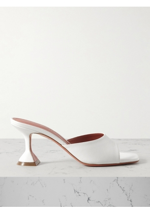 Amina Muaddi - Lupita Textured-leather Pumps - White - IT35,IT35.5,IT36,IT36.5,IT37,IT37.5,IT38,IT38.5,IT39,IT39.5,IT40,IT40.5,IT41,IT41.5,IT42,IT43