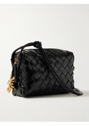 Bottega Veneta - Mini Loop Intrecciato Leather Shoulder Bag - Black - One size