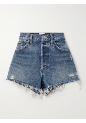 AGOLDE - Parker Vintage Cutoff Organic Denim Shorts - Blue - 23,24,25,26,27,28,29,30,31,32