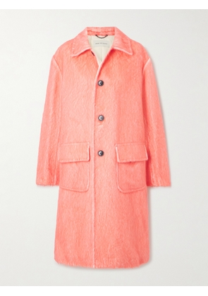 Dries Van Noten - Brushed Alpaca, Cotton And Wool-blend Coat - Pink - S,M