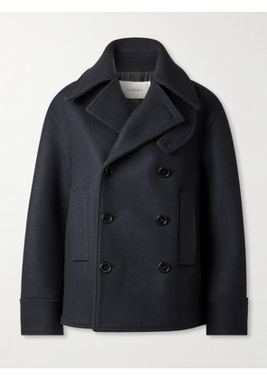 SAINT LAURENT - Oversized Double-breasted Wool-twill Coat - Blue - 34/36/38,40/42