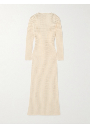 ESCVDO - Misha Open-back Crocheted Cotton Maxi Dress - Ivory - x small,small,medium,large